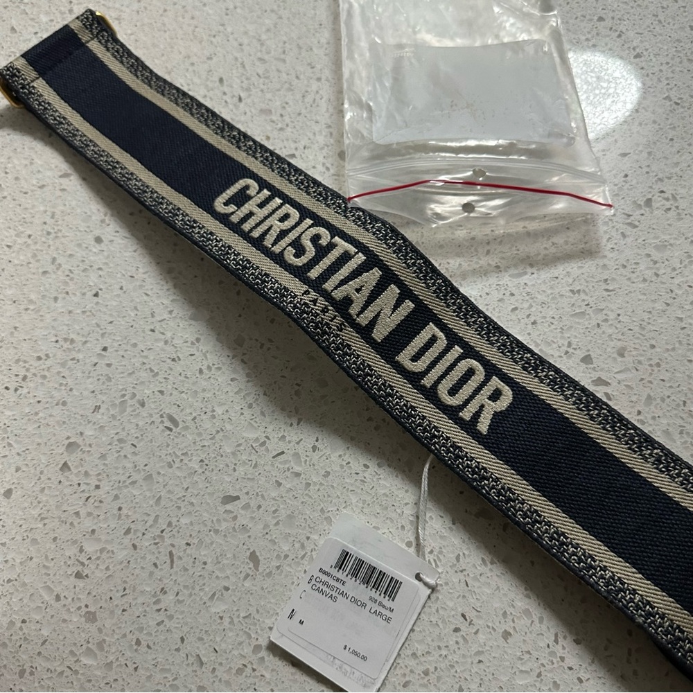 Christian Dior Canvas Embroidered Book Belt size 80